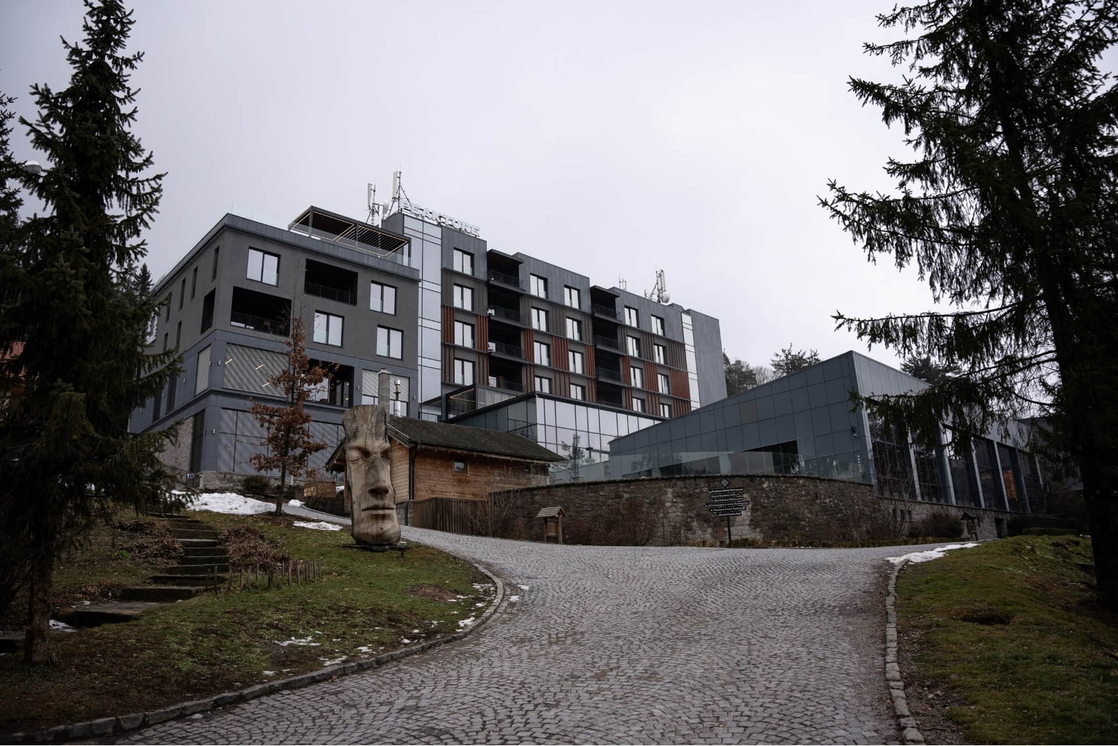 Balvanyos Hotel building and the spa