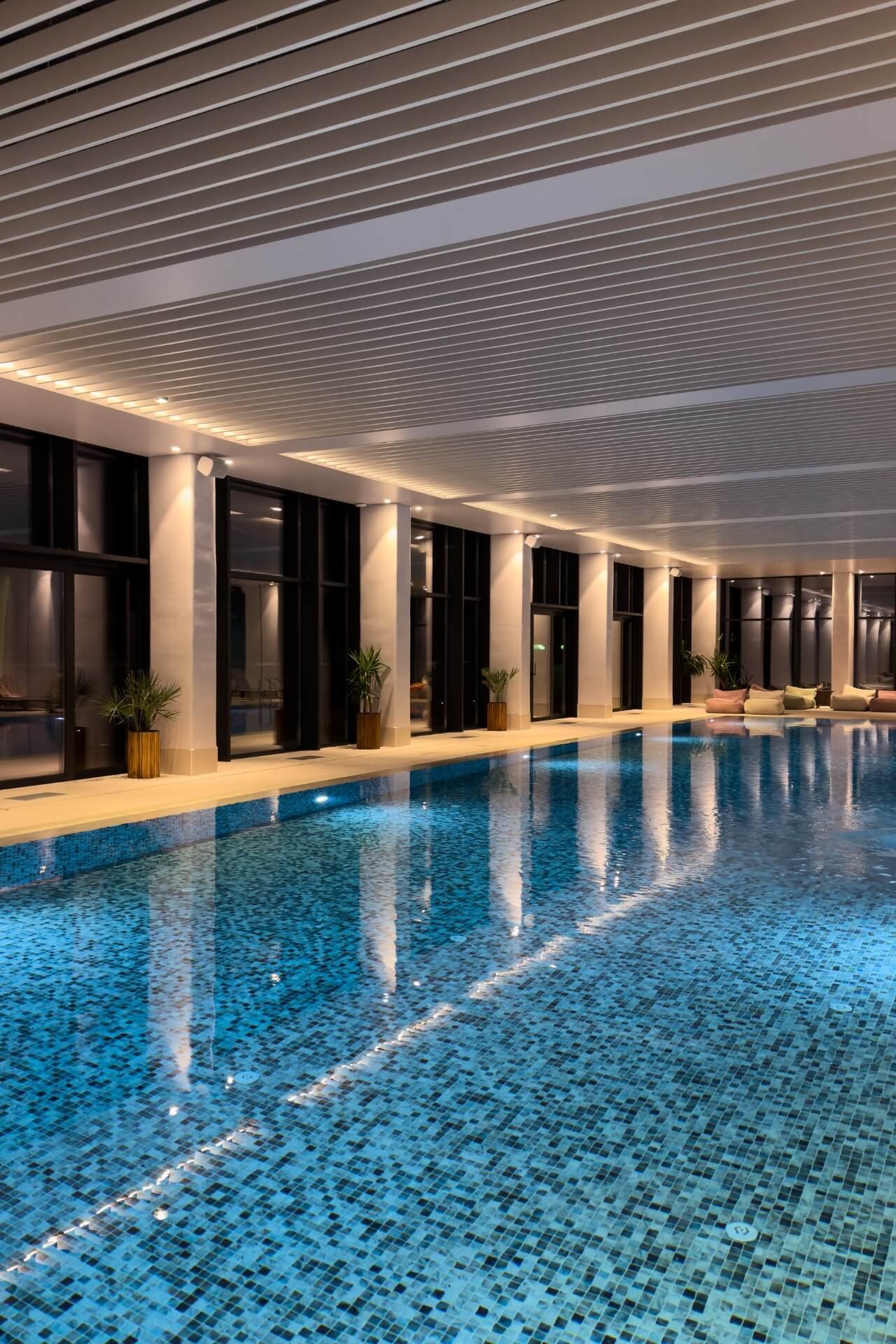 Indoor swimming pool at Balvanyos Resort