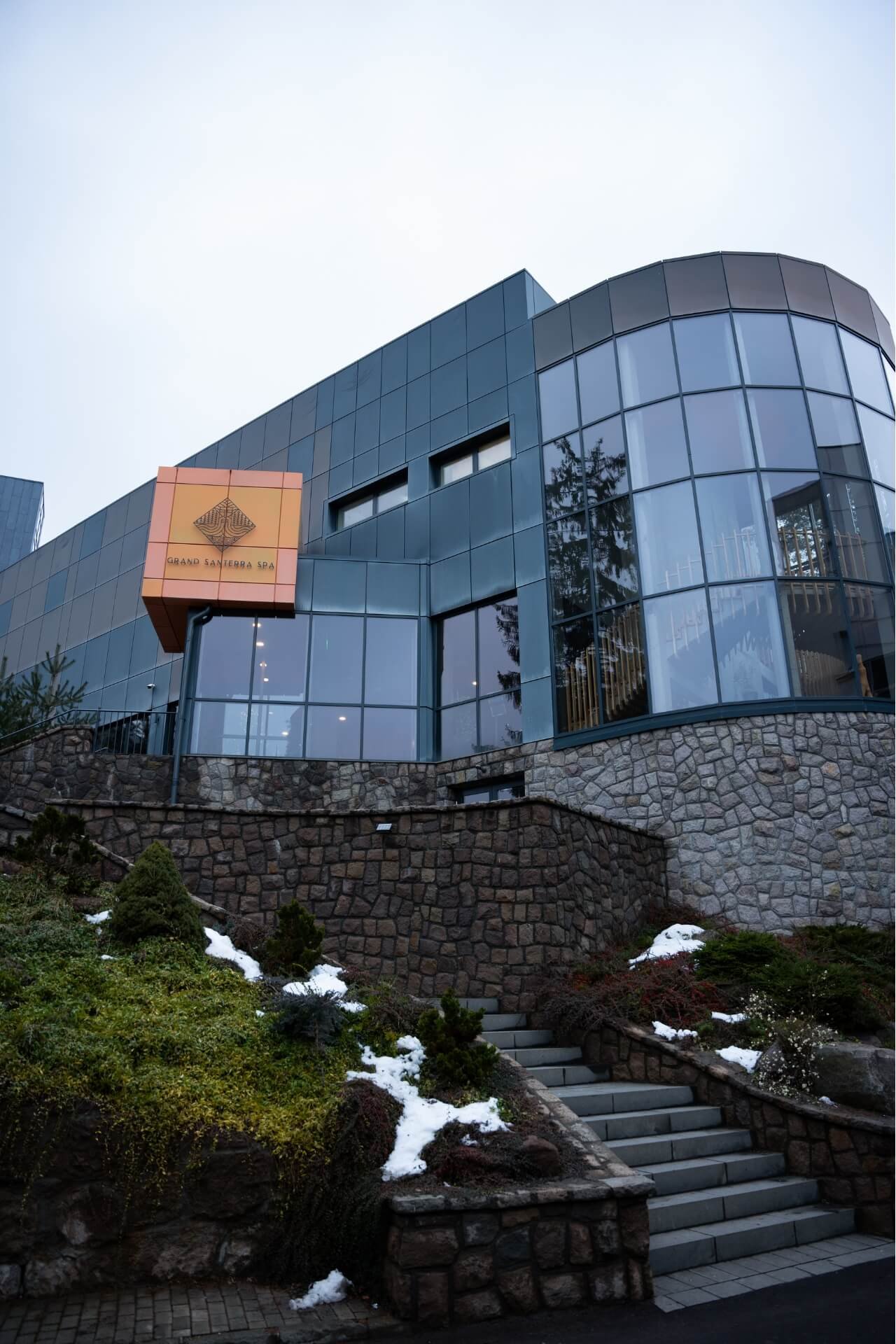 Grand Spa entrance at Balvanyos Resort