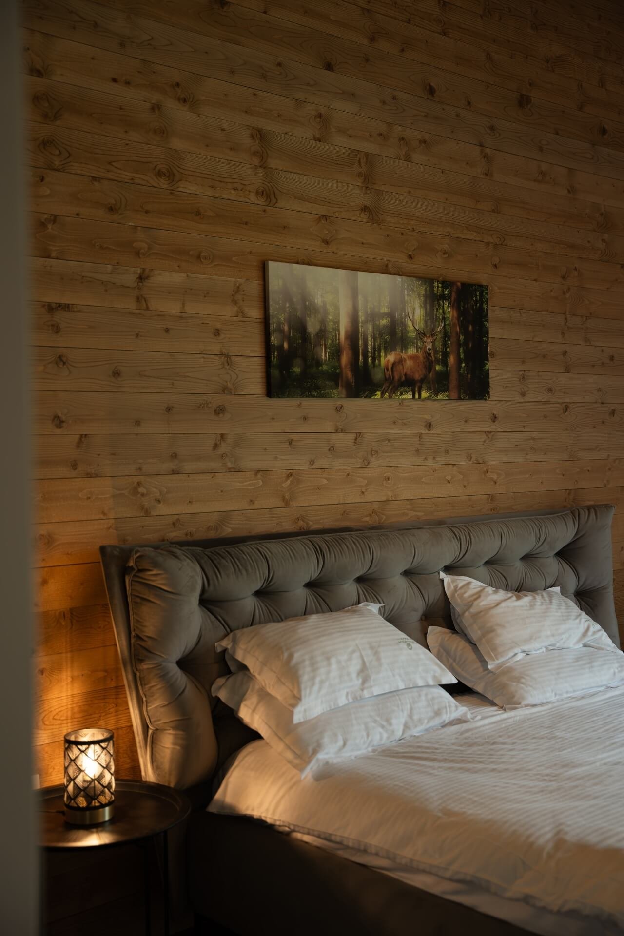 Bedroom shot inside villa at Green Resort Bran
