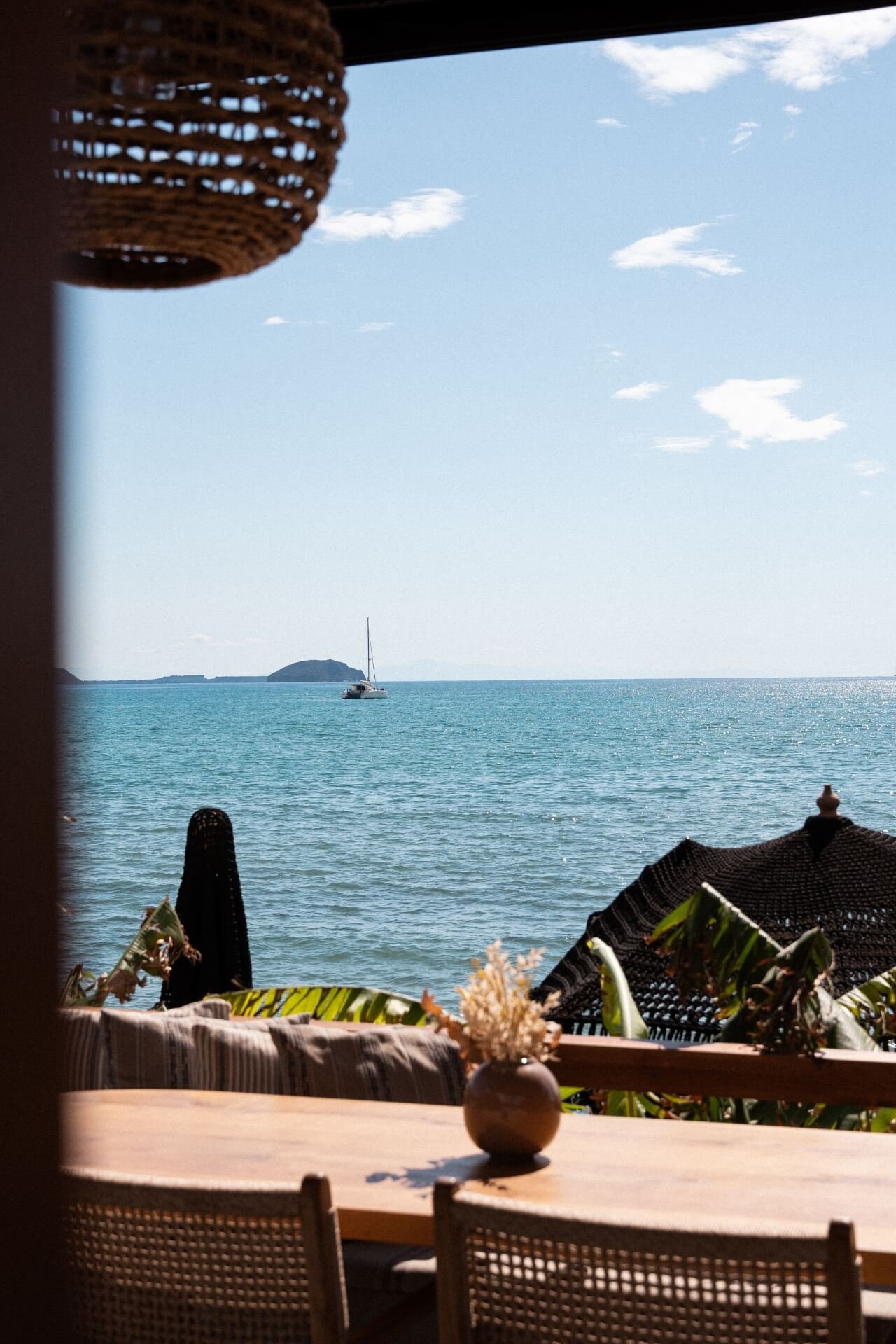 Sea view from restaurant at Hamsa Zakynthos