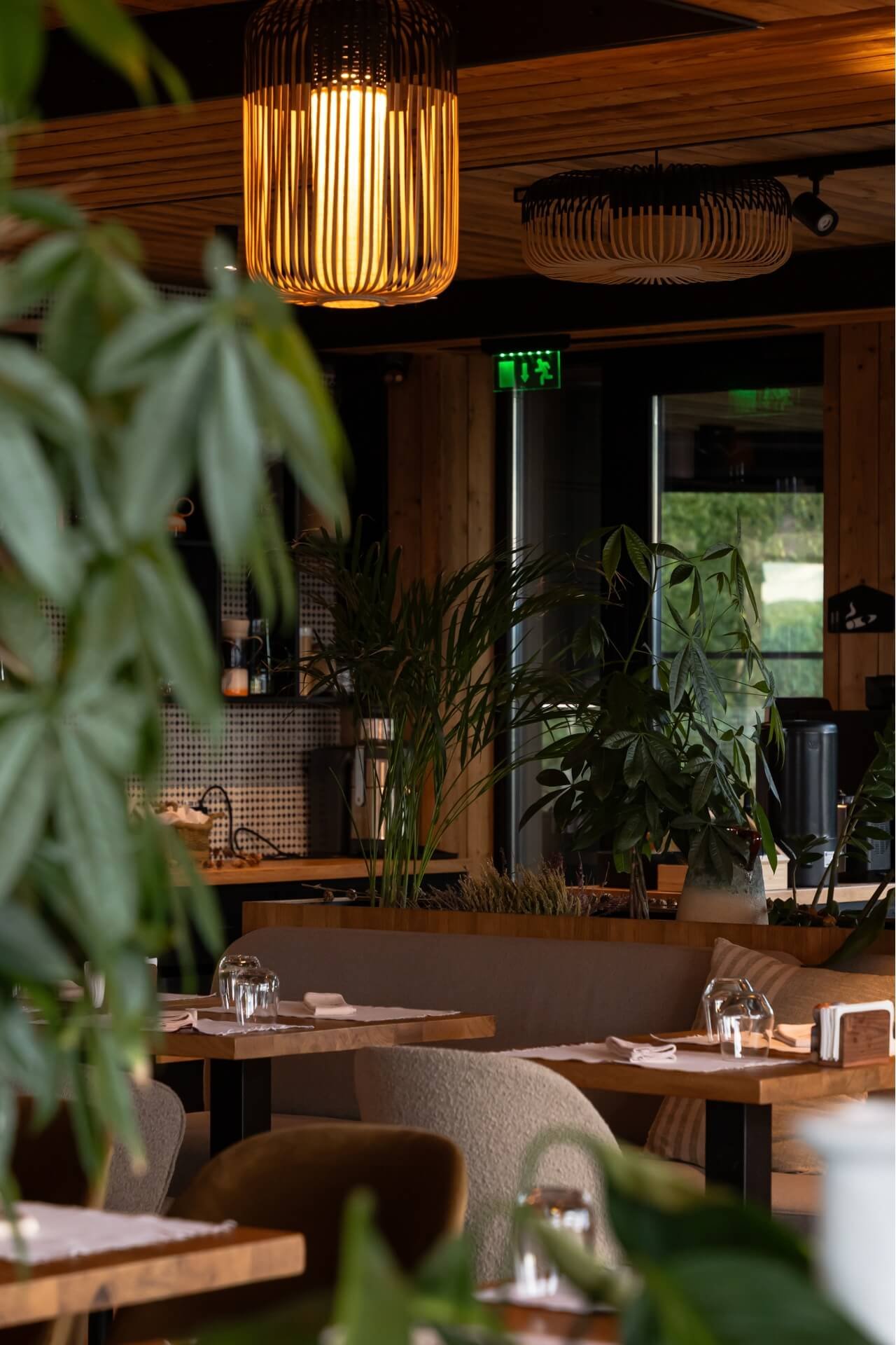 Interior shot of The Pines hotel restaurant