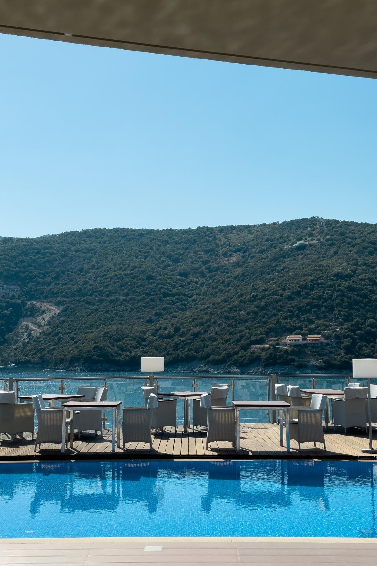 Swimming pool area San Nicolas Lefkada