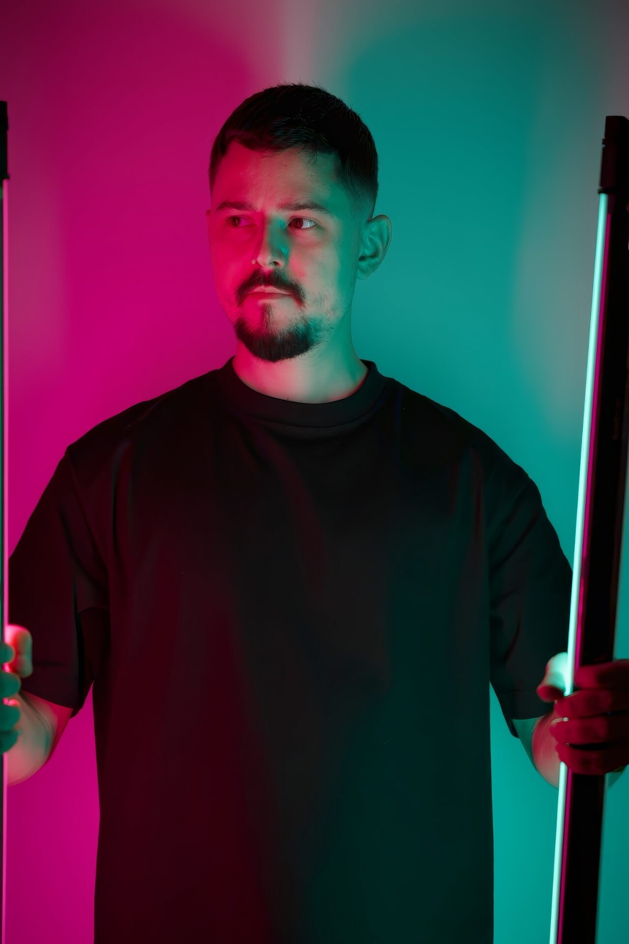 Alex Paiu with Nanlite RGB LED tubes