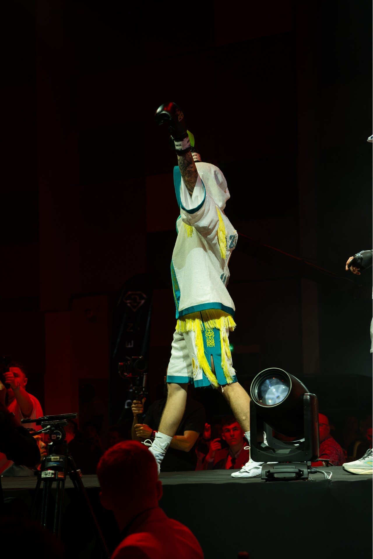 Walk-in of a boxing athlete during Fightgecko event in Dubai